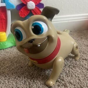 (4 for $10) Interactive Tan and Red Toy Dog